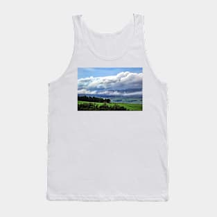 Cloud rolling over the distant mountains of the Trossachs, Scotland Tank Top